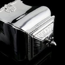 Load image into Gallery viewer, Antique Solid Silver Tea Caddy/Canister Set with Shagreen Box Case & Accessories - Peter (Pierre) Gillois 1759
