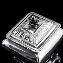 Load image into Gallery viewer, Antique Solid Silver Tea Caddy/Canister Set with Shagreen Box Case & Accessories - Peter (Pierre) Gillois 1759