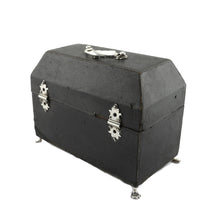 Load image into Gallery viewer, Antique Solid Silver Tea Caddy/Canister Set with Shagreen Box Case & Accessories - Peter (Pierre) Gillois 1759