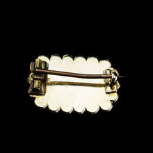 Load image into Gallery viewer, Antique Victorian 15K Gold Brooch Blue Enamel & Seed Pearl