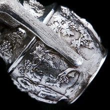 Load image into Gallery viewer, Antique Victorian Solid Silver Milk Jug/Pitcher with Figural Tavern Scene - Thomas Smily 1876 - Artisan Antiques