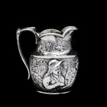 Load image into Gallery viewer, Antique Victorian Solid Silver Milk Jug/Pitcher with Figural Tavern Scene - Thomas Smily 1876 - Artisan Antiques