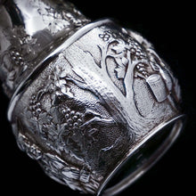 Load image into Gallery viewer, Antique Victorian Solid Silver Milk Jug/Pitcher with Figural Tavern Scene - Thomas Smily 1876 - Artisan Antiques