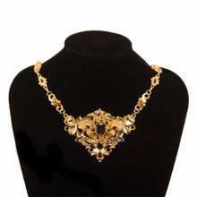 Load image into Gallery viewer, Antique Victorian 18K Gold Garnet Necklace in Baroque Revival Style - c.1840