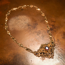 Load image into Gallery viewer, Antique Victorian 18K Gold Garnet Necklace in Baroque Revival Style - c.1840