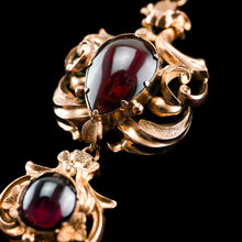 Load image into Gallery viewer, Magnificent Antique Victorian 18ct Gold Garnet Cabochon Necklace - c.1840