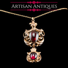 Load image into Gallery viewer, Magnificent Antique Victorian 18ct Gold Garnet Cabochon Necklace - c.1840