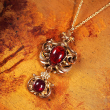 Load image into Gallery viewer, Magnificent Antique Victorian 18ct Gold Garnet Cabochon Necklace - c.1840