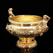 Load image into Gallery viewer, Magnificent Silver Gilt Cast Bowl - Important Jerningham Wine Cooler Inspired - London 1923 - Artisan Antiques