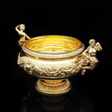 Load image into Gallery viewer, Magnificent Silver Gilt Cast Bowl - Important Jerningham Wine Cooler Inspired - London 1923 - Artisan Antiques