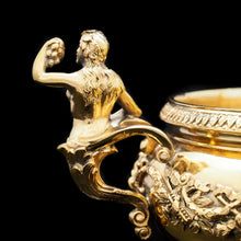 Load image into Gallery viewer, Magnificent Silver Gilt Cast Bowl - Important Jerningham Wine Cooler Inspired - London 1923 - Artisan Antiques