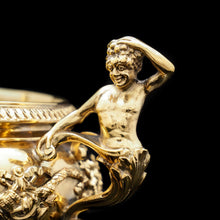 Load image into Gallery viewer, Magnificent Silver Gilt Cast Bowl - Important Jerningham Wine Cooler Inspired - London 1923 - Artisan Antiques