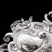 Load image into Gallery viewer, Ornate Solid Silver Hand Mirror with Cherubs and Foliage - German 19th Century - Artisan Antiques