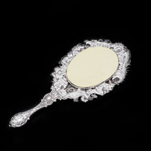 Load image into Gallery viewer, Ornate Solid Silver Hand Mirror with Cherubs and Foliage - German 19th Century - Artisan Antiques