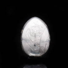 Load image into Gallery viewer, Solid Silver Russian Easter Egg with Gilt Interior- P. Barabanon 19th Century - Artisan Antiques