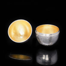 Load image into Gallery viewer, Solid Silver Russian Easter Egg with Gilt Interior- P. Barabanon 19th Century - Artisan Antiques