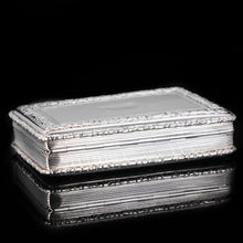 Load image into Gallery viewer, Large Georgian Solid Silver Table Snuff Box - Thomas Edwards 1836 - Artisan Antiques