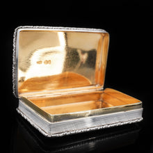 Load image into Gallery viewer, Large Georgian Solid Silver Table Snuff Box - Thomas Edwards 1836 - Artisan Antiques