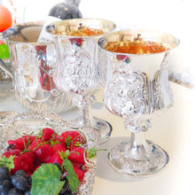 Load image into Gallery viewer, An Enormous & Rare Pair of Solid Silver Goblets/Cups with Ornate Chased Motifs - James Beebe 1861 - Artisan Antiques