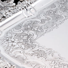 Load image into Gallery viewer, Magnificent Antique Solid Silver Georgian Tray / Salver (70cm) with Chased Border - William Marshall, 1828