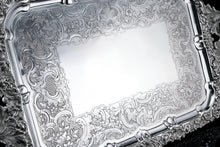 Load image into Gallery viewer, Magnificent Antique Solid Silver Georgian Tray / Salver (70cm) with Chased Border - William Marshall, 1828