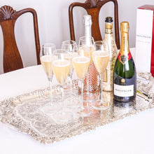 Load image into Gallery viewer, Magnificent Antique Solid Silver Georgian Tray / Salver (70cm) with Chased Border - William Marshall, 1828