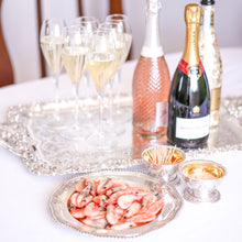 Load image into Gallery viewer, Magnificent Antique Solid Silver Georgian Tray / Salver (70cm) with Chased Border - William Marshall, 1828