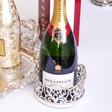 Load image into Gallery viewer, Rare & Large Antique Solid Silver Wine Coaster/Bottle Holder with Silver Base - Robert Garrard c.1840