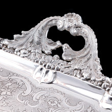 Load image into Gallery viewer, Magnificent Antique Solid Silver Georgian Tray / Salver (70cm) with Chased Border - William Marshall, 1828