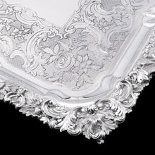 Load image into Gallery viewer, Magnificent Antique Solid Silver Georgian Tray / Salver (70cm) with Chased Border - William Marshall, 1828