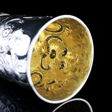 Load image into Gallery viewer, Antique Georgian Solid Silver Pair of Beakers/Cups with Floral Chasing - John Robins 1796