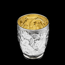 Load image into Gallery viewer, Antique Victorian Solid Silver Beaker/Cup with Superb Naturalistic Grapevine Design - Barnard 1871