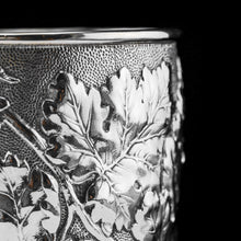 Load image into Gallery viewer, Antique Victorian Solid Silver Beaker/Cup with Superb Naturalistic Grapevine Design - Barnard 1871