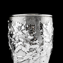 Load image into Gallery viewer, Antique Victorian Solid Silver Beaker/Cup with Superb Naturalistic Grapevine Design - Barnard 1871