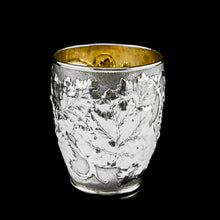 Load image into Gallery viewer, Antique Victorian Solid Silver Beaker/Cup with Superb Naturalistic Grapevine Design - Barnard 1871