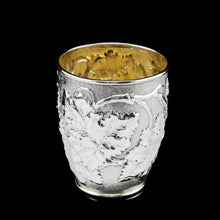 Load image into Gallery viewer, Antique Victorian Solid Silver Beaker/Cup with Superb Naturalistic Grapevine Design - Barnard 1871