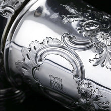 Load image into Gallery viewer, Antique Georgian Solid Silver Pair of Beakers/Cups with Floral Chasing - John Robins 1796
