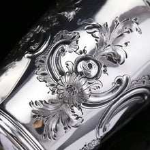 Load image into Gallery viewer, Antique Georgian Solid Silver Pair of Beakers/Cups with Floral Chasing - John Robins 1796