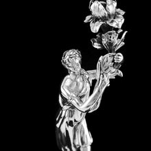 Load image into Gallery viewer, Antique English Solid Silver Figural Candlestick/Candleholder - Charles Thomas Fox & George Fox 1842