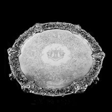 Load image into Gallery viewer, A Large Antique Solid Silver Georgian Salver/Tray (47cm, 3kg+) with Marvellous Cast Decorations - London 1808