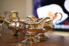Load image into Gallery viewer, A Pair of Georgian Solid Silver Pedestal Sauce Boats - William Collins 1774 - Artisan Antiques