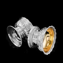 Load image into Gallery viewer, Magnificent Antique Solid Silver Georgian Pedestal Salts - Robert Hennell 1826