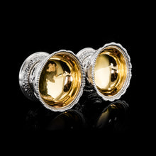 Load image into Gallery viewer, Magnificent Antique Solid Silver Georgian Pedestal Salts - Robert Hennell 1826