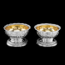 Load image into Gallery viewer, Magnificent Antique Solid Silver Georgian Pedestal Salts - Robert Hennell 1826