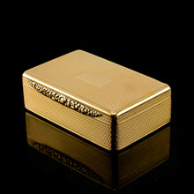 Load image into Gallery viewer, Antique Georgian Solid Silver Gilt Snuff Box, Engine Turned - Thomas Edwards 1829