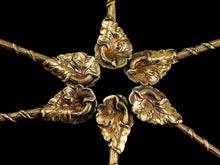 Load image into Gallery viewer, Antique Victorian Solid Silver Gilt Set of 6 Spoons in Naturalistic Leaf Design - Francis Higgins 1875