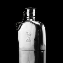 Load image into Gallery viewer, A Rare Victorian Solid Silver Hip Flask with Cup & Chain - Alfred Taylor 1862
