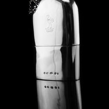 Load image into Gallery viewer, A Rare Victorian Solid Silver Hip Flask with Cup & Chain - Alfred Taylor 1862