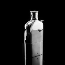 Load image into Gallery viewer, A Rare Victorian Solid Silver Hip Flask with Cup & Chain - Alfred Taylor 1862