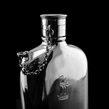 Load image into Gallery viewer, A Rare Victorian Solid Silver Hip Flask with Cup & Chain - Alfred Taylor 1862